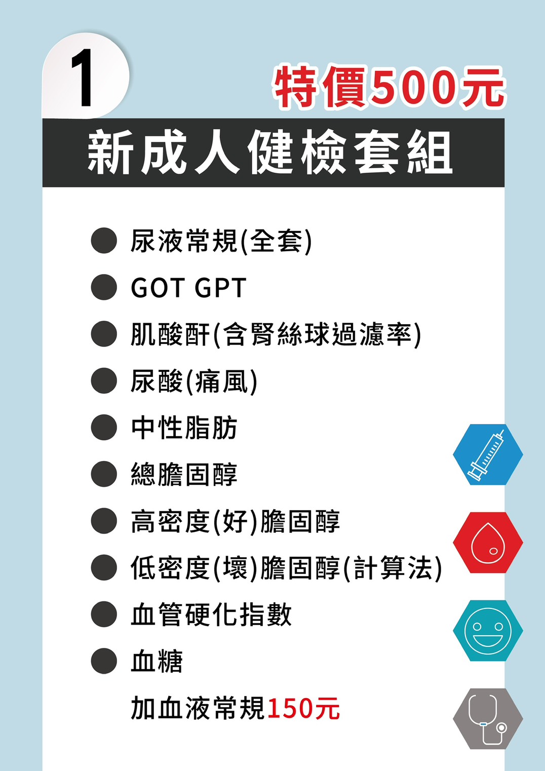 新成人健檢套組 DM